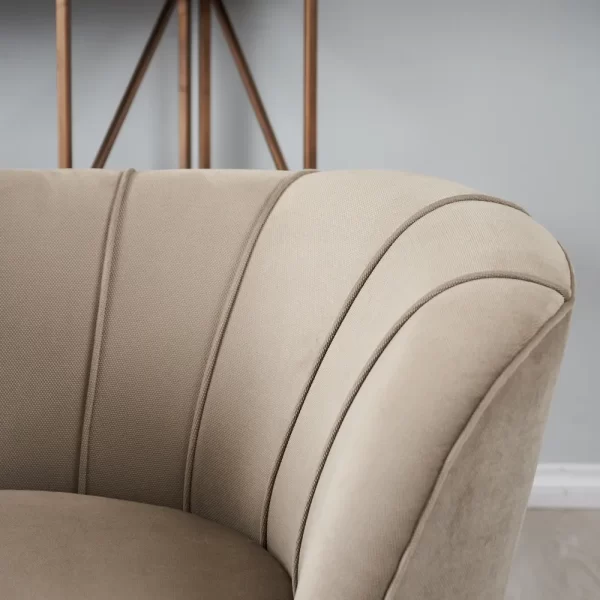 Pollack Beige Fabric Occasional Chair5