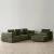 Riviera II Green Chenille Fabric Modular Sofa