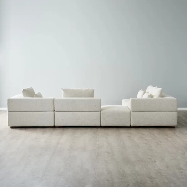 Riviera II Isabelline White Fabric Modular Sofa