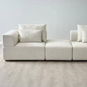 Riviera II Isabelline White Fabric Modular Sofa