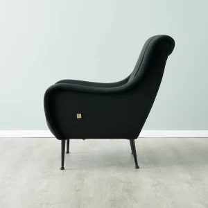 Roosevelt Black Velvet Occasional Chair