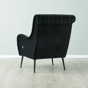 Roosevelt Black Velvet Occasional Chair