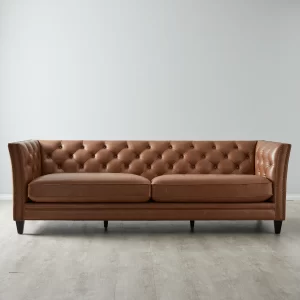 Russell Vintage Tan Leather 3-Seater Sofa