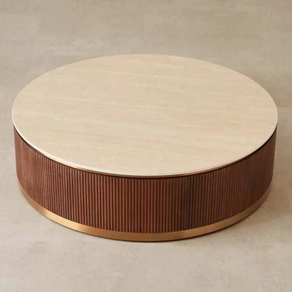 San Pierre Walnut Veneer Coffee Table Low