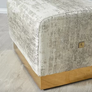 Sheppard Distressted Grey Patterned Ottoman1