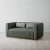 Storme Kombu Green 2-Seater Fabric Sofa - Brown Legs