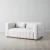 Storme Murmur White Fabric 2-Seater Sofa