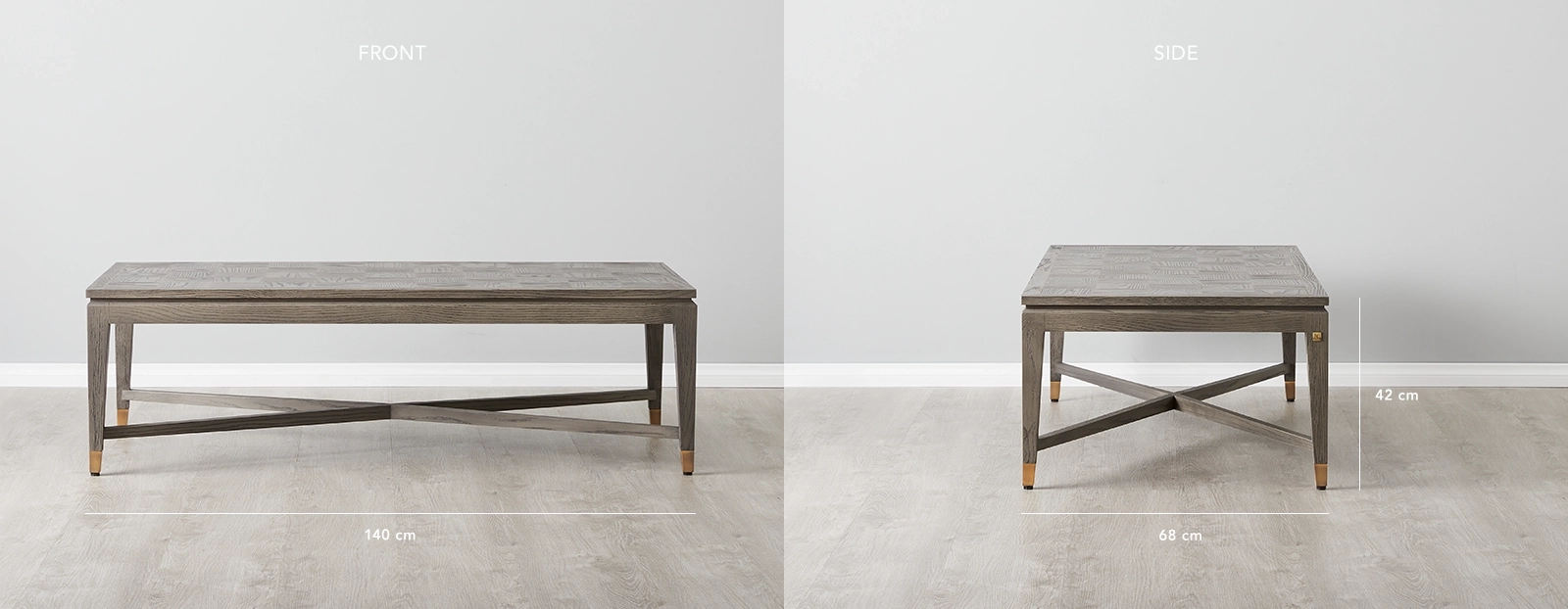 Tanya Taupe Wooden Coffee Table