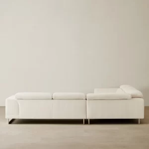 Valiant II Chiffon White Fabric Corner Lounge