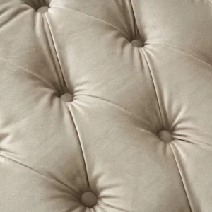 Vogue Beige Velvet Ottoman1