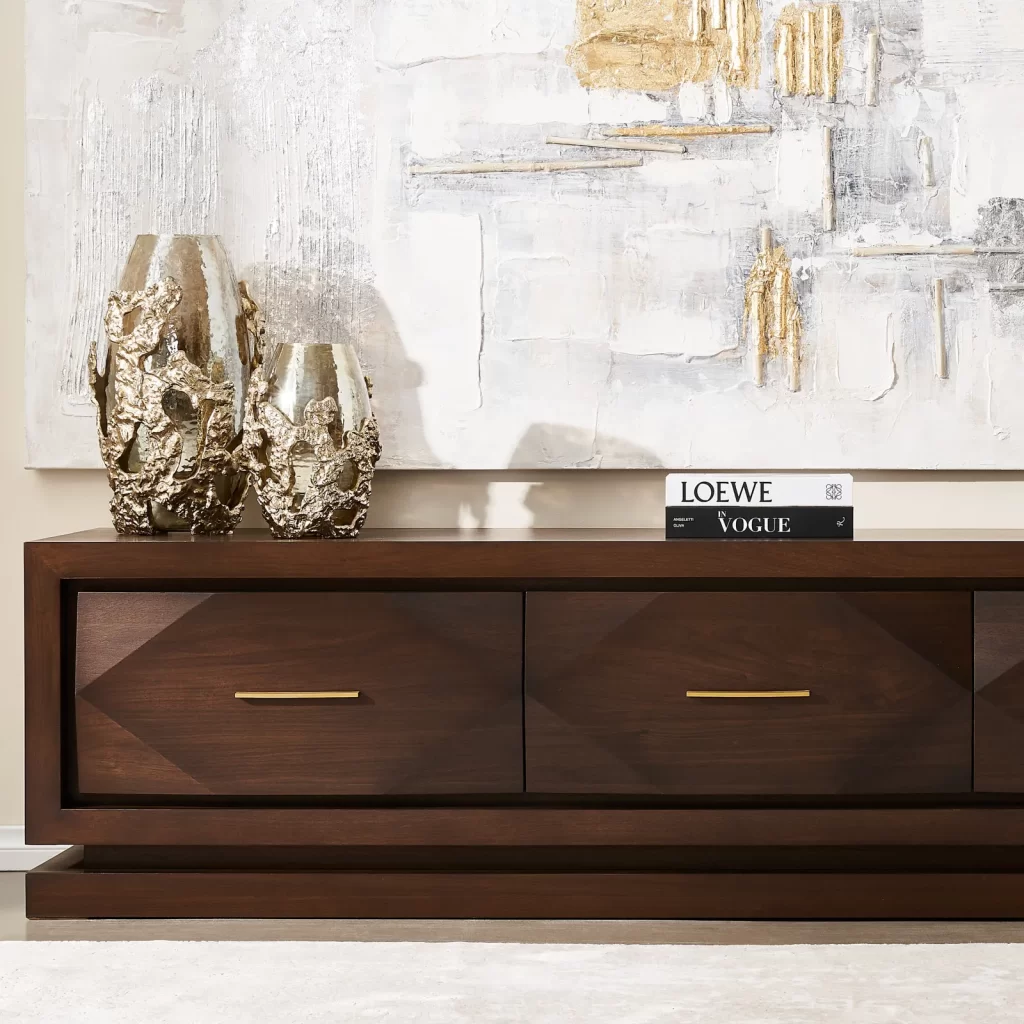 Xandra Dark Walnut Veneer Entertainment Unit1