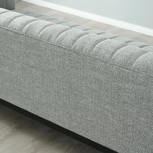 Astoria III Mid Grey Woven Fabric 3-Seater Sofa