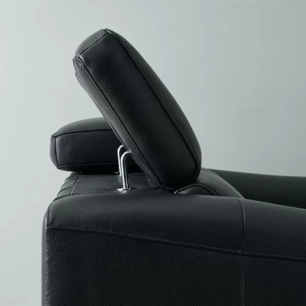 Bruce Black Leather 2-Seater Electric Recliner