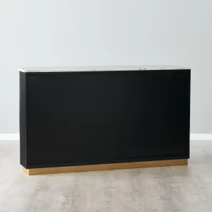 Adele White Marble Sideboard - Black Metal Frame1