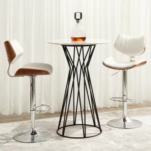 Alabaster White Vegan Leather Bar Stool4