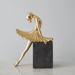 Alicia Ballerina Gold Resin Decorative1