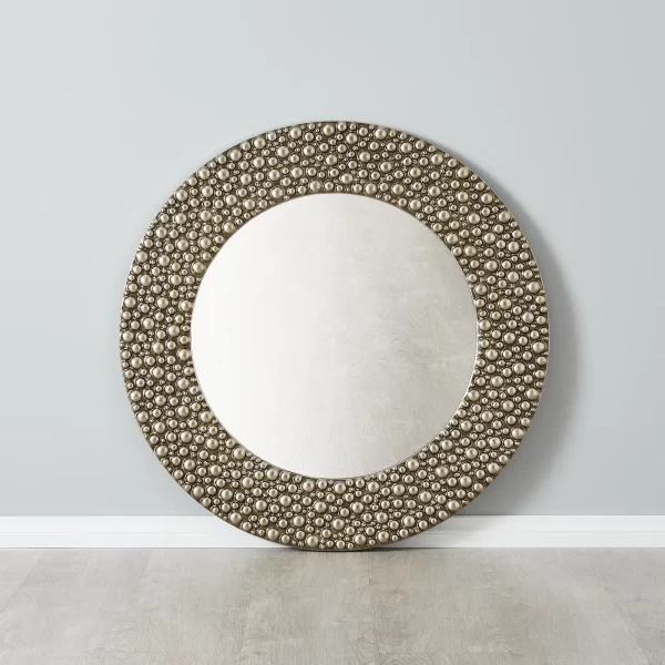 Alison Silver Round Mirror