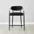 Amy Black Woven Fabric 67cm Counter Stool