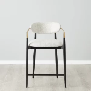 Amy Dove Grey Woven Fabric 67cm Counter Stool1