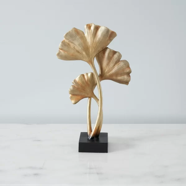 Antique Gold Ginkgo Leaf Stand1