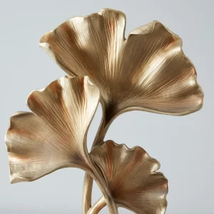 Antique Gold Ginkgo Leaf Stand