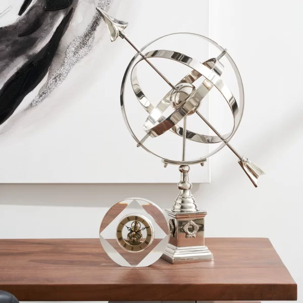 Armillary Silver Sphere Decorative