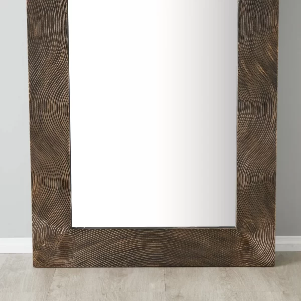 Artemis Black and Gold Carved Wooden Rectangle Mirror1