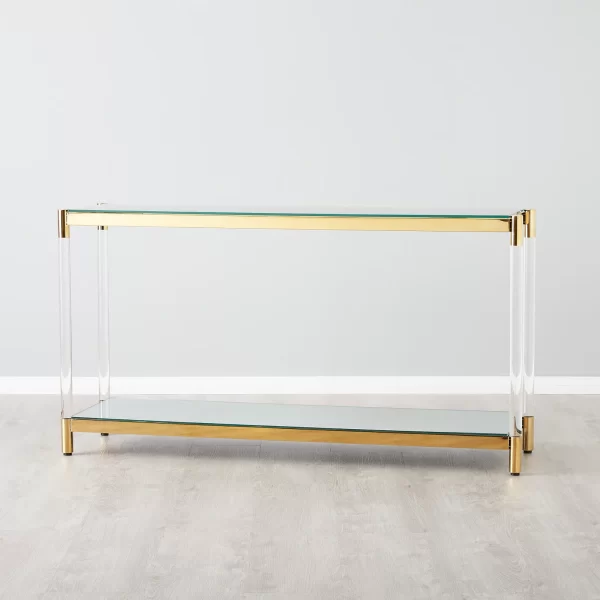 Auryn Gold Stainless Steel Console Table1