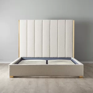 Beaumont Cream Boucle Queen Bed1