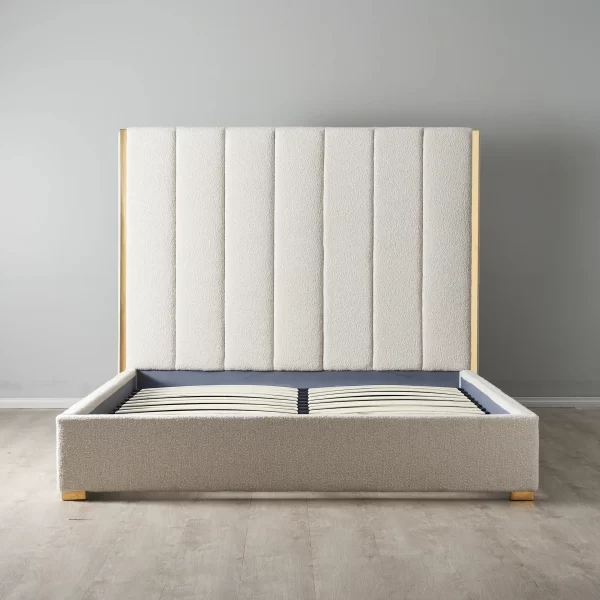 Beaumont Cream Boucle Queen Bed1