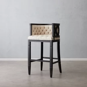 Coco Cream Linen Bar Stool1