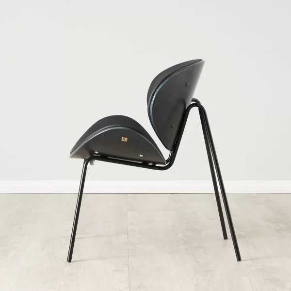 Decker Black Vegan Leather Dining Chair