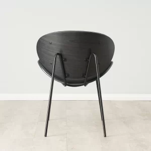 Decker Black Vegan Leather Dining Chair