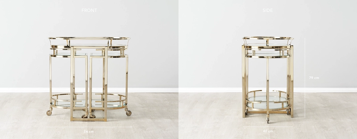 Declan Gold Bar Cart1