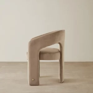 Delaney II Beige Velvet Dining Chair