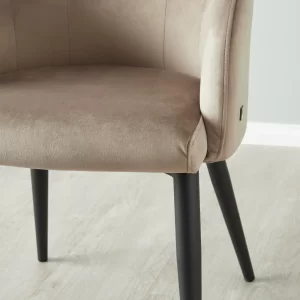 Dione Beige Velvet Dining Chair3