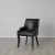 Errol Black Patterned Vegan Leather Dining Chair