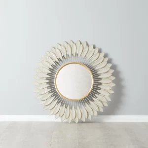 Feather Round Mirror 86cm