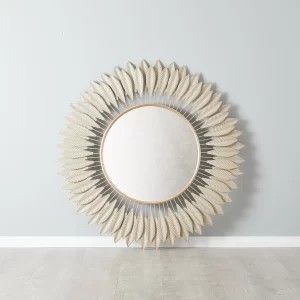 Feather Round Mirror 86cm2