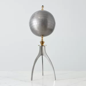 Gaia Grey Metal Globe With 3-Leg Stand