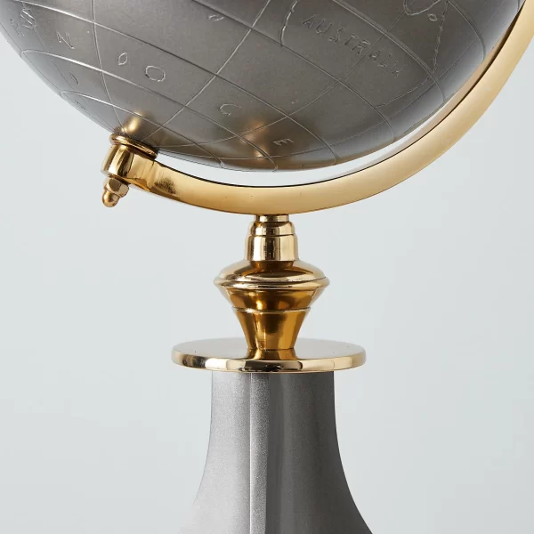 Gaia Grey Metal Globe With 3-Leg Stand