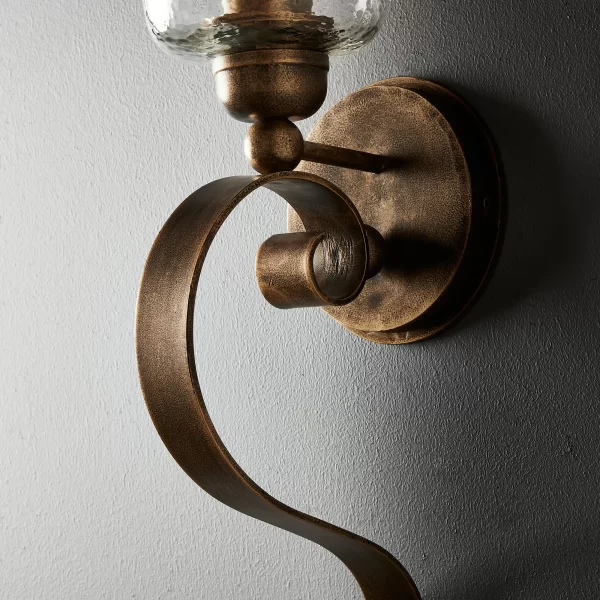 Genie Antique Gold Metal Wall Light