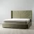 Gertrude Olive Green Velvet Queen Bed - Brushed Champagne Gold Stainless Steel Frame