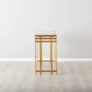 Grazia Brushed Gold Stainless Steel Console Table