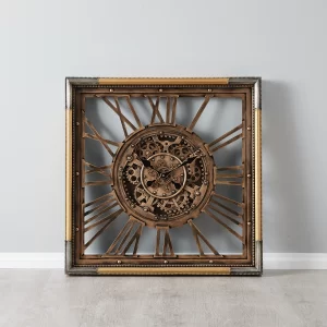 Gustav Antique Brass Finish Wall Clock