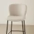 Hailey Charcoal Velvet 67cm Counter Stool - Black Metal Legs