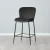 Hailey Glacier Grey Vegan Leather 67 cm Counter Stool - Black Legs