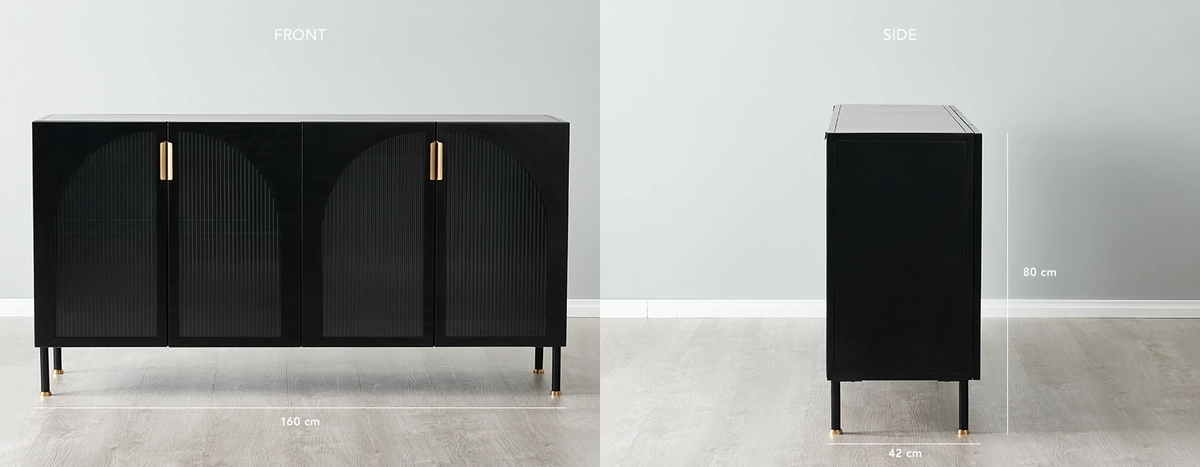 Hannah Black Metal Sideboard