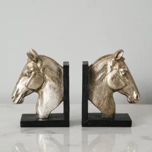 Horrace Antique Silver Bookends