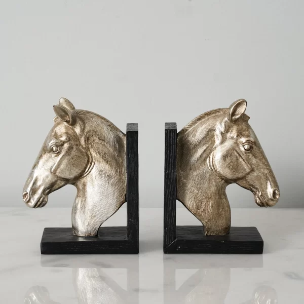 Horrace Antique Silver Bookends